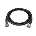 HIGHCRAFT 47834 12 Feet Washing Machine Hose Durable Black Rubber, EPDM Rubber Tube & Cover, F3/4'' x F3/4'' Supply Line Spiral Polyester Reinforcement, Stamped Brass Hose Ends Made in USA