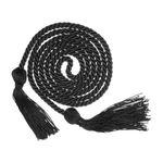 uxcell Graduation Honor Cord 67" with Tassel Polyester Braided Honor Cord Graduation Ropes for Graduation Party Ceremonies Graduates (Black)