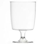 30 x one piece disposable plastic wine glasses (200ml). For picnics, camping, glamping, festivals, outdoor pool, bbq, garden and special occasions. Offer Pack of 30 glasses with 4 x AIOS drinks mats.