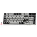 Redragon BK7114 Low-Profile Wireless Computer Keyboard, 98 Keys Slim Office PC Scissors Mechanism Keyboard w/ 2.4G BT Wireless Connection, Tactile Quiet Keystroke, Mixed Color Keycaps