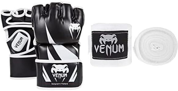 Venum Guantes de MMA Challenger & Kontact, Vendas De Boxeo Unisex Adulto, Blanco, 4 M