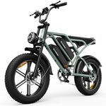 CYCROWN CycHunter Electric Bike for Adults, 48V 26Ah Dual Battery Moped Style Ebike, 1000W Peak Motor, 240KM PAS Range, 7 Speed Gearing, 45KM/H Electric Dirt Bike, Full Suspension Electric Bicycles