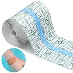 Transparent Stretch Adhesive Bandage, 6 Inch x 5 Yard-Waterproof Clear Film Dressing Bandages, Adhesive Bandages Shower Shield Dressing Tape for Tattoos Swimming Showering