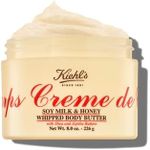 Kiehl's Creme de Corps Whipped Body Butter, Gentle Body Lotion that Nurtures and Moisturizes the Skin, Infused with Soy Milk and Honey, Provides Rich 24-Hour Hydration, For All Skin Types - 8 oz