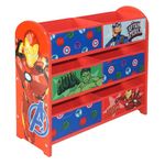 Disney Marvel Avengers Toy Storage Unit: 6-Box Organizer for Bedroom - Made from Engineered Wood/Fabric/Metal - Easy Assembly and Clean Up