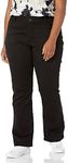 Riders by Lee Indigo Women's Plus Size Stretch No Gap Waist Bootcut Jean, Soft Black, 26W