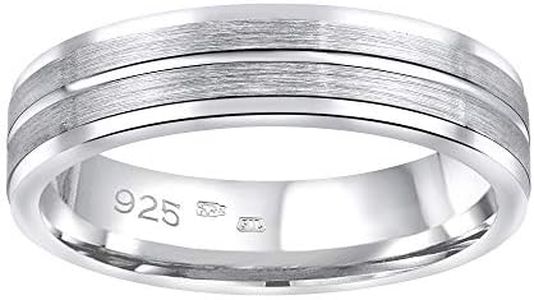 SILVEGO Anillo de boda para hombre o mujer de plata 925 AVERY, Metal