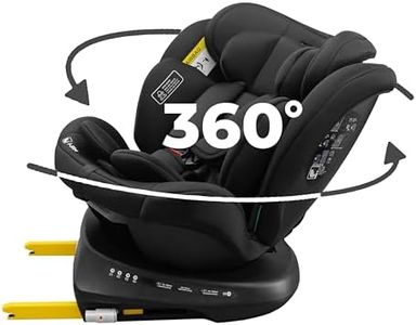 Siège Auto Bébé 0 à 36kg Isofix - Siege Auto pivotant 360° 40-150cm i-Size - 9 Positions d'Appui-tête, 5 Positions d'Inclinaison, Harnais à 5 points