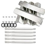 Uniflasy Replacement Parts for Nexgrill 720-0882A Evolution Infrared Plus 5 Burner Gas Grill Repair Part kit for Nexgrill 720-0896 720-0925 720-0896B 720-0896C Heat Plates, Burners Tubes, 5 Pack