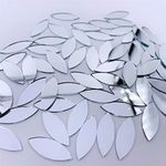 CHENRUI150pcs Petal Shaped Mirror Mosaic Tile Craft Mirrors (Silver)