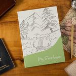 The Journal Lab My Travelogue Travel Journal Scrapbook for Adults & Kids; Travel Diary with Pockets, Space for Fun Prompts, Travel Memories; Best for Travel Gifts, 176 pages Forest Green