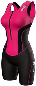 Sparx Women Triathlon Suit Tri Short Racing Cycling Swim Run (Medium, Pink)
