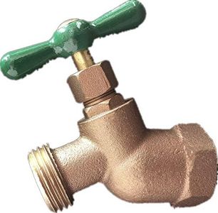 EZ-FLUID Hose Bibb 1/2" FIP X 3/4" MHT Male Hose Threaded Hose Connector Hose Bib,Heavy Duty Brass No-Kink Hose Bibb Water Faucet,Outdoor Garden Facuet Hoses Spigot Shut Off Valve Hose Bibs(1 Pack)