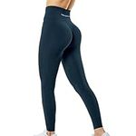 ROOOKU Gym Leggings for Women Squat Proof Workout Leggings Butt Lifting Scrunch Gym Booty Leggings Seamless 4 Way Stretch Yoga Pants (Whale Blue, S)