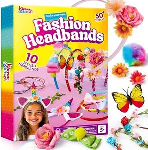 Klever Kits Headband Making Kit for Girls, Kids Headbands, DIY Hair Accessories for Girls, Kids Crafts, Make Your Own Hair Accessories, Birthday Gifts Ages 5-12