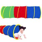 FunBlast Tunnel Tent for Kids, Foldable Outdoor Tunnel for Toddlers, 6 Feet Long Tunnel Tent for Kids, Girls and Boys, Pop-Up Activity Toys (Multicolor)