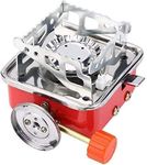 GENIYO Portable Picnic Butane/Propane/LPG Gas Stove For Cooking During Outdoor Camping, Travelling, Tour, Trip | Stainless Steel Burner, Ultra Light Folding Furnace, Camping Stove With Pouch