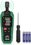Temperature Humidity Meter,SQECH High Precision Digital Hygrometer with Ambient, Relative Humidity,Dew Point,Wet Bulb,Thermometer Hygrometer with Color Backlight & Flashlight,Max/Min,Data Hold