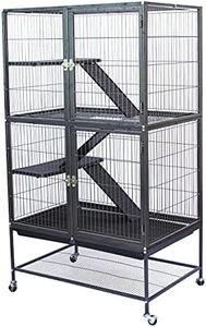 LIBERTA 2 STOREY ANTIQUE METAL SMALL ANIMAL FERRET CHINCHILLA CAGE ON WHEELS