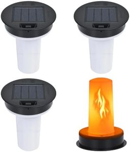 ELUTENG 4 Pack Solar Light Replacement Tops, Waterproof LED Solar Light Parts for Hot Air Balloon Lanterns Top Size 3.35 inch, Tall 4.53 inch, with Flickering Flame Outdoor Lantern Replacement Kit