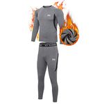 MEETYOO Men's Thermal Underwear Set, Wicking Long Johns Quick Dry Base Layer Sport Compression Suit for Workout Skiing Running Hiking