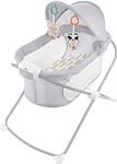 Fisher-Price Soothing View Projection Bassinet – Fawning Leaves, Folding Portable Baby Cradle with Projection Light for Newborns and Infants