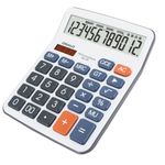 OSALO Calculator Large Buttons Large Display 12 Digit Big Desktop Office Calculator (grey)