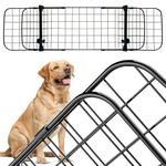 Universal Adjustable Car Dog Guard for car boot, Car Dog Boot Guard Heavy Duty 90-140CM Metal Mesh Barrier for Headrest Dogs Guard and Cats Pet Car Divider Easy to Install Fits Most Cars SUV Vehicle
