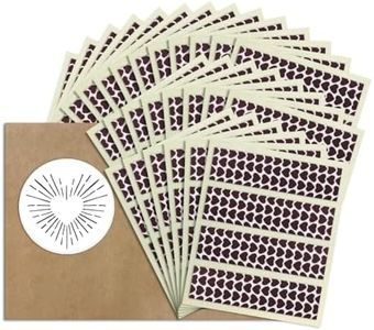 2” x .5” Rectangle Unique Heart Pattern Match Striker Stickers – 100 pieces | Brown Striped Match Strike Paper with Adhesive Pre-Cut in Rectangles for Easy Match Lighting | Also Available in Stripes,
