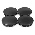 RTRhinoTuning 4Pcs 65mm Wheel Center Caps for Rays Compatible with Volk Racing Rota Wheels TE37 RE30 CE28n A Flat Type Hub Center Caps, OD 2.56" (65 mm) ID 2.44" (62 mm) Black Replacement Hubcaps