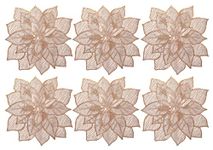 Kuber Industries Flower Design Soft Leather Table Placemats, Set of 6 (Copper), Standard (HS43KUBMART026094)