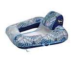 Aqua Zero Gravity Pool Chair Float – Inflatable, Heavy-Duty Adult Pool Chair for Floating – Blue Fern