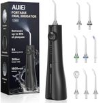 Water Flosser Pick for Teeth & Braces, 300ML Cordless Power Dental Flossers with 8 Jet Tips, Oral Irrigator 5 Use Modes, IPX7 Waterproof, Portable for Home Travel