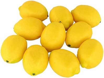 SAMYO Fake Fruit Home House Kitchen Party Decoration Artificial Lifelike Simulation Yellow Lemon 10pcs Set