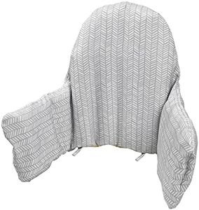 High Chair Cushion, for IKEA High Chair Cushion, Cushion High Chair, for IKEA Highchair Cushion for IKEA Antilop Highchair, Built-in Inflatable Cushion, Baby Sitting More Comfortable (gray Stripes)