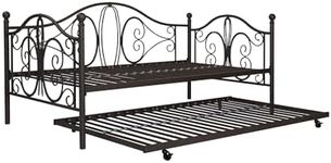 DHP Bombay Metal Daybed with Trundle, Twin/Twin, Bronze