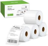 Nelko Genuine 4x6 Direct Thermal Shipping Label 880 Labels/4 Rolls, Nelko 4x6 Thermal Labels for Nelko PL70E Shipping Label Printer, Perforated and Strong Adhesive, Commercial Grade