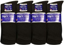 Falari Diabetic Socks Men Unisex Size 10-13 Black 63-2040-12PAIRS