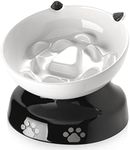 Y YHY Ceramic Cat Slow Feeder, Elev