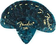 Fender 351 Premium Celluloid Guitar Picks 12-Pack - Ocean Turquoise - Thin