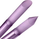 Glass Cuticle Pusher by Gladzy - Manicure Stick, Genuine Czech Quality, Professional Precision Filing Cuticle Remover, Abrasive Surface Never Wears Out - Violet