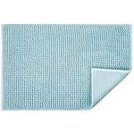 JARITTO Bathroom Non-slip Mat Bath Mat Chenille Microfiber Floor Rug Soft Machine Washable Absorbent for Shower Toilet 40 x 60 cm (Light Blue)