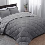 Basic Beyond California King Comforter Set Reversible Cal King Comforter Set, Grey Comforter Set California King for All Seasons, 1 Comforter 106"x92" and 2 Pillow Shams 20"x36"+2"