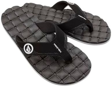 Volcom Chanclas reclinables, Hombre, Negro Blanco Nuevo, 45.5 EU