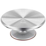 Cake Turntable, Ohuhu Premium Aluminium 12''Cake Stand Decorating Bakery Supplies - BPA-Free Cake Frosting Spinner Spinning Rotating Baking Revolving Lazy Susan Cake Table Turning Decor Gift