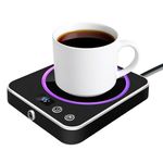 VIBEELEAF Smart Coffee Mug Warmer for Desk - Electric Cup Warmer with 3 Temperature Settings, Portable Beverage Warmer for All Mugs | Office Accessories & Gift (black)
