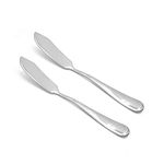 AKOAK 2 Pieces Stainless Steel Butter Knives Butter Spreaders Portable Breakfast Tools Kitchen Gadgets Cheese Dessert Jam Spreaders