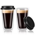Double Walled Glass Coffee Mugs wit