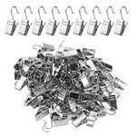 JOIKIT 100 PCS Curtain Clips with Hook, Silver Metal Curtain Hanging Hook Clip for Home Decoration