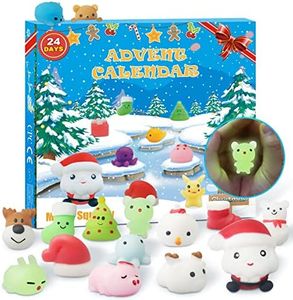 Manaror Advent Calendar 2022 Christmas Countdown 24 Days Luminous Adorable Squishies Non-Toxic Relief Stress Different Surprise Kawaii Toys for Girls Boys Kids Adults